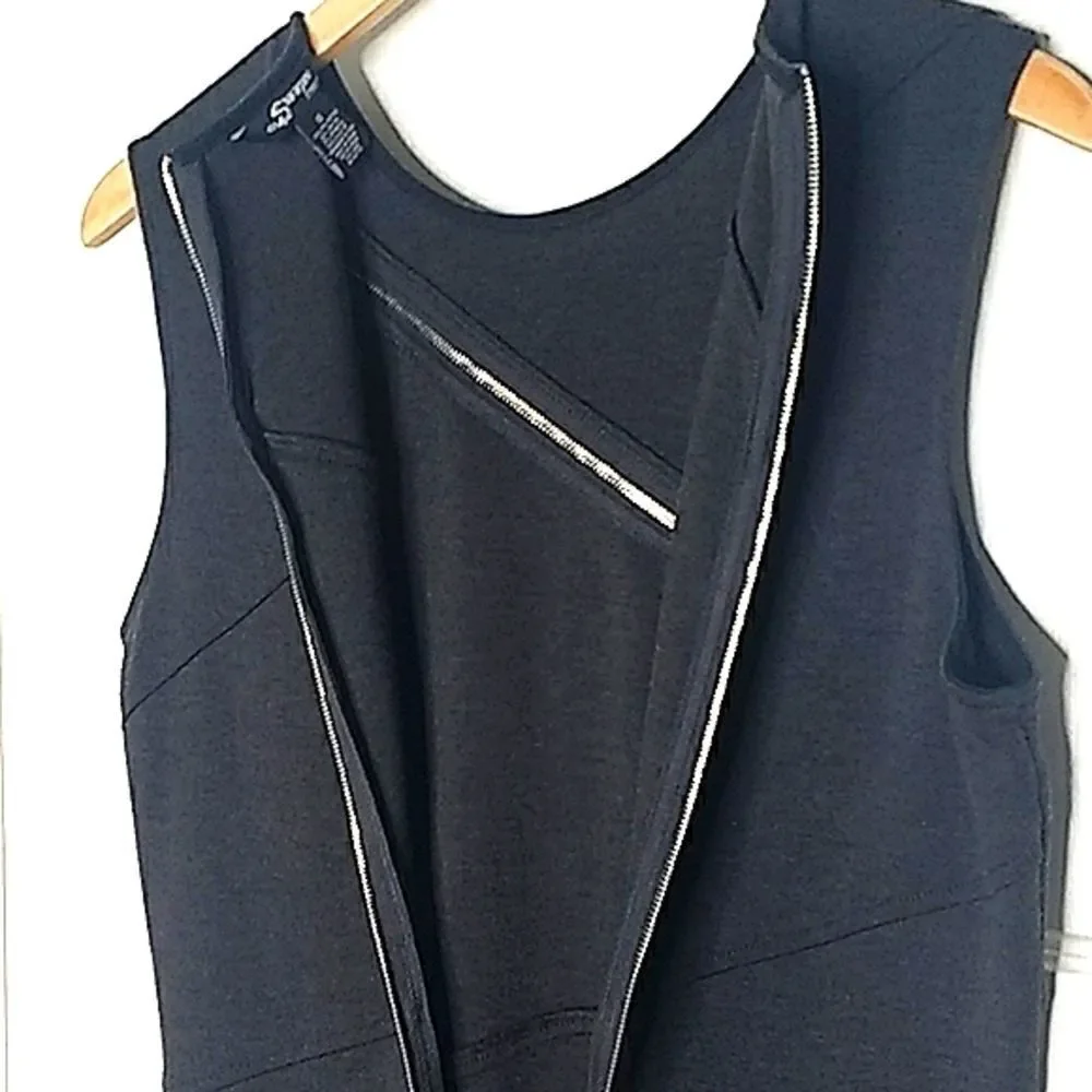 Sharagano Studio Charcoal Grey Fine Knit Shift Dress Size 10